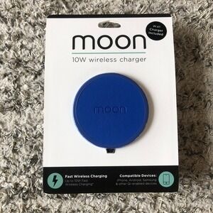 Moon 10w Wireless Charger (‎ Blue )